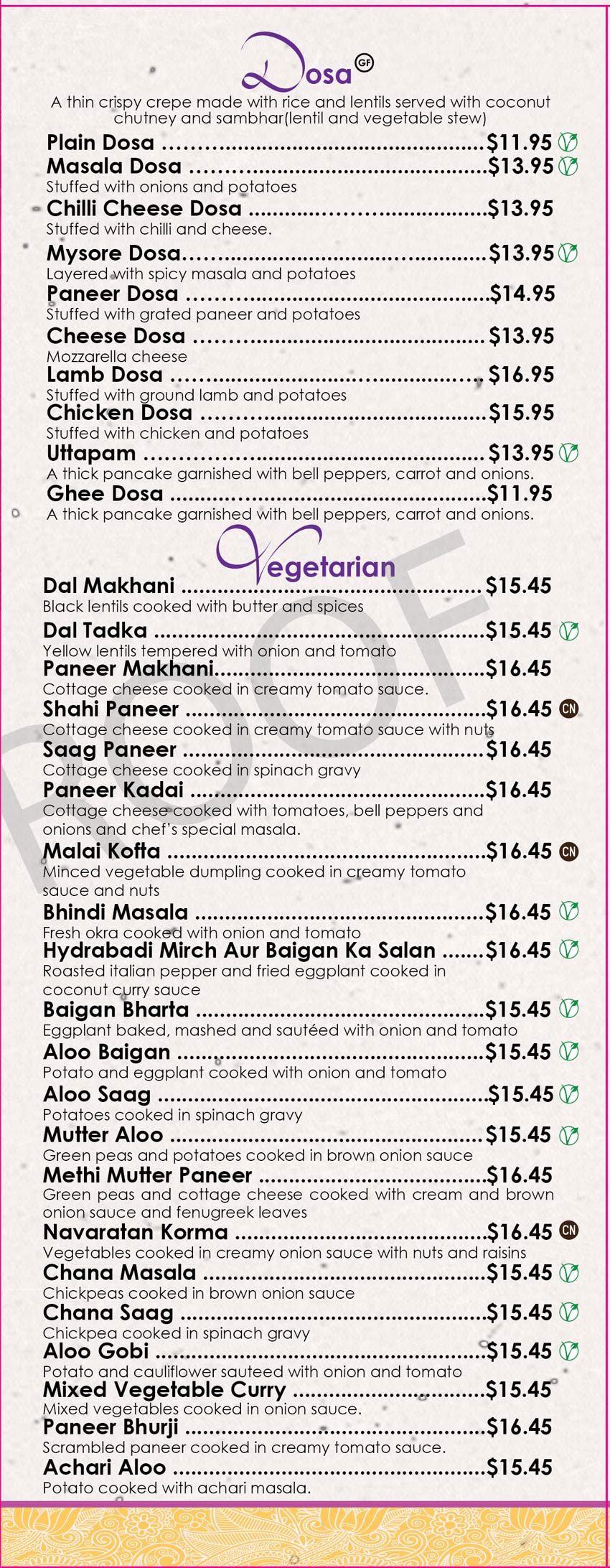 Food Menu